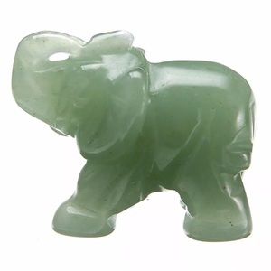 Beautiful Real Green  Jade “Nephrite” Elephant